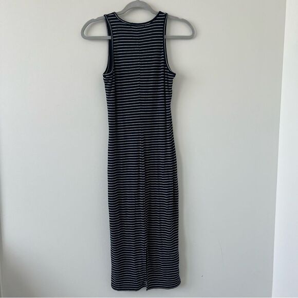 Marine Layer Lexi Rib Daytime MIDI Tank Dress in Navy Stripes small - Picture 6 of 9